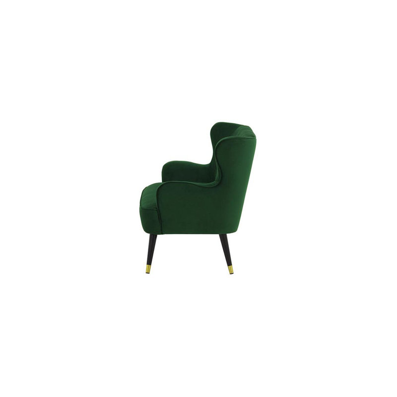 Airiel 2 Seater Velvet Sofa, Green