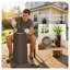 Pots de fleurs en plastique de 74 cm de hauteur Outsunny, ensemble de 2 pots empilables avec drainage à faire soi-même, pour une utilisation intérieure/extérieure, marron
