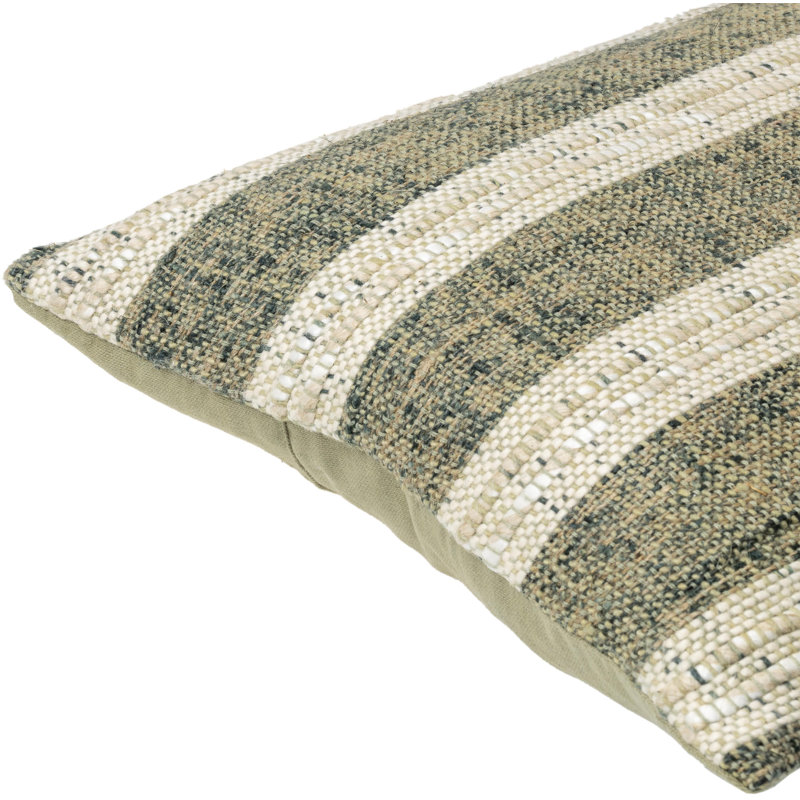 Striped Linen Throw Pillow, 22" x 22", Pillow Cover Only - No Insert, Square