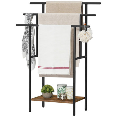 Porte-serviettes autoportant de 39,4 po de hauteur pour salle de bain