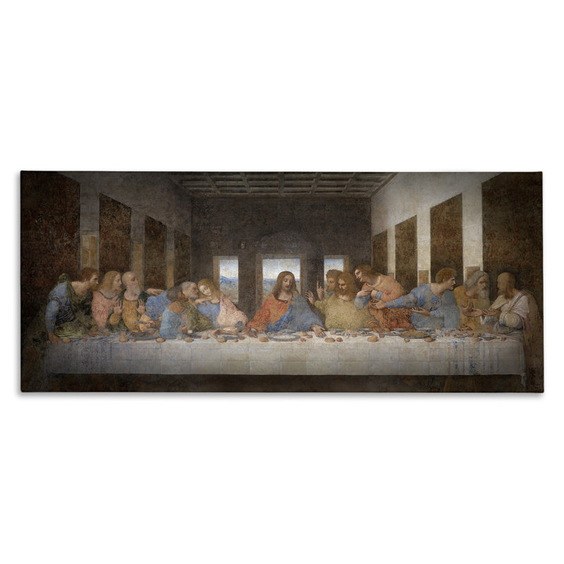 «Da Vinci the Last Supper Traditional Classical» par Leonardo Da Vinci, reproduction d'art, H 10 po x l 24 po