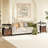 Nightstand with Charging Station and 2 Fabric Drawers, Bedside Table with USB Ports and Outlets, End Table with Open Shelf-1896140756-1911725109