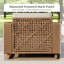 258.064cm Wide L-Shaped Wood Patio Sectional Set with Cushions