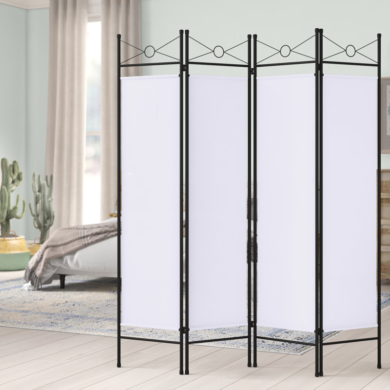 Cloison pliante 4 panneaux l 63 po x H 71 po, Blanc