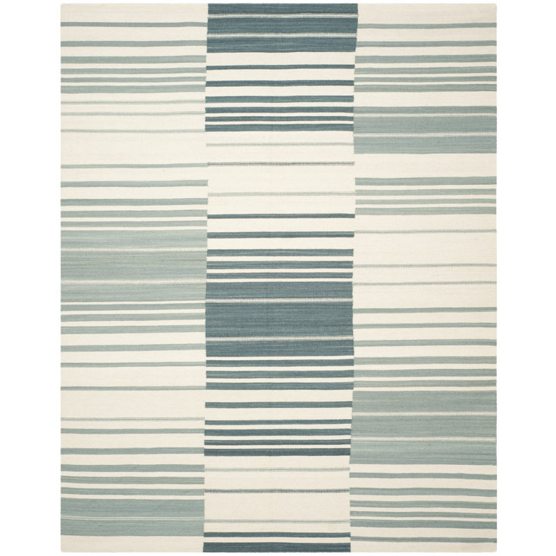 Kilim Hand Woven Flat Weave Wool/Cotton Rug, Rectangle 8' x 10'