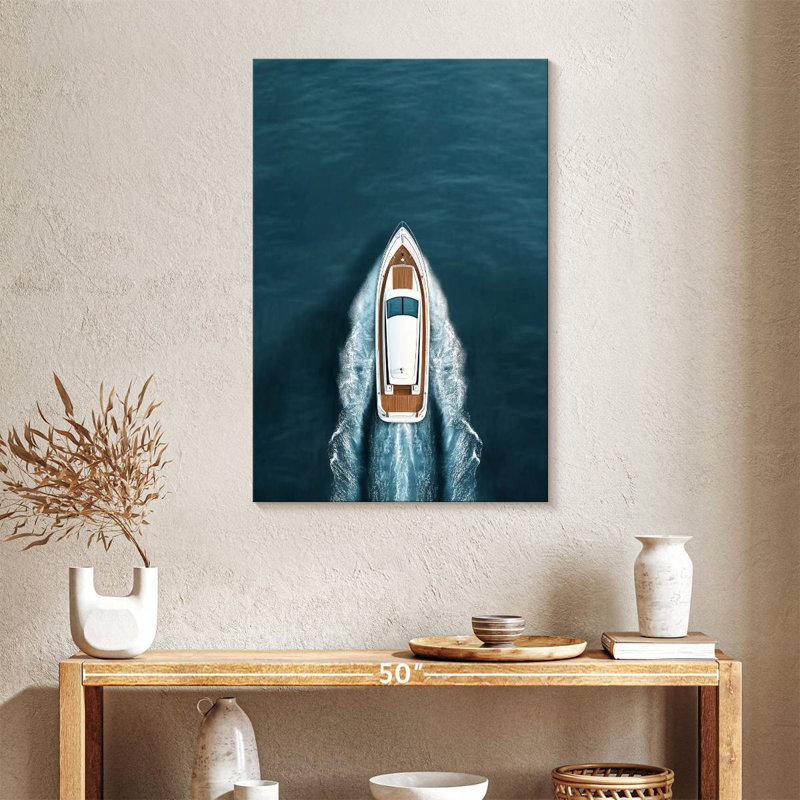 Boat On Waves, 36" H x 24" W