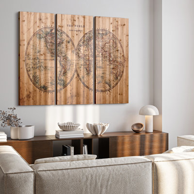 " Cartography " 3 - Pieces