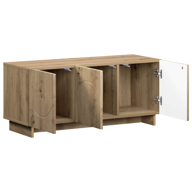 TV Stand, 40cm H x 90cm W x 34.5cm D, Artisan Oak