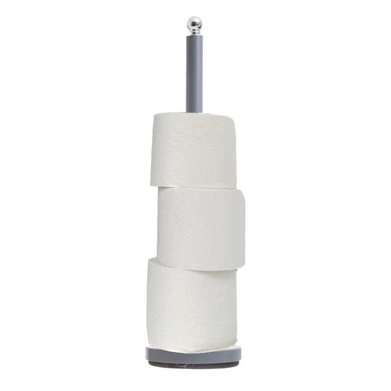 Rossie Free Standing Toilet Paper Holder, Grey
