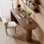 Light-walnut Half-circle Solid Wood desk-1403273733