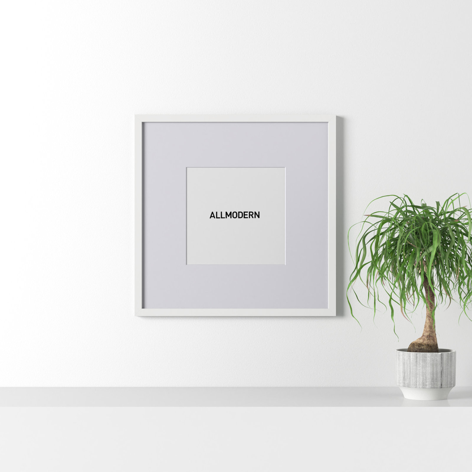 Capullo Wood Matte Picture Frame with Mat, White, 11" x 14", 20" x 20"
