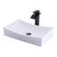 Lavabo de salle de bain vasque rectangulaire en céramique avec robinet-29562915