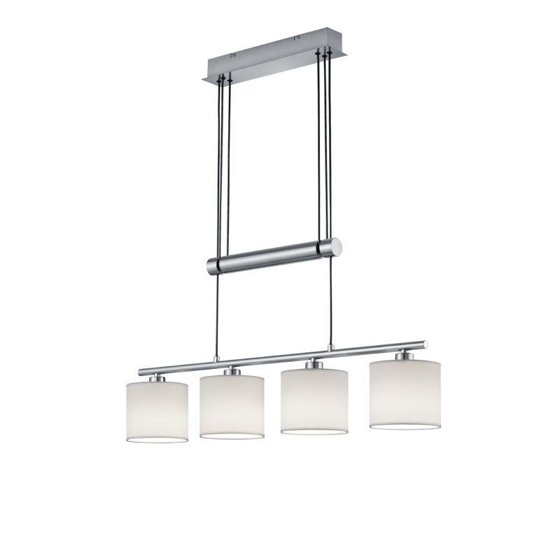 Linear Pendant Light 4 Flames Vicky, White