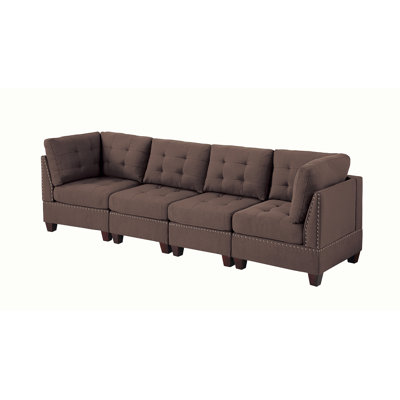 Dakira Upholstered 128'' Sofa