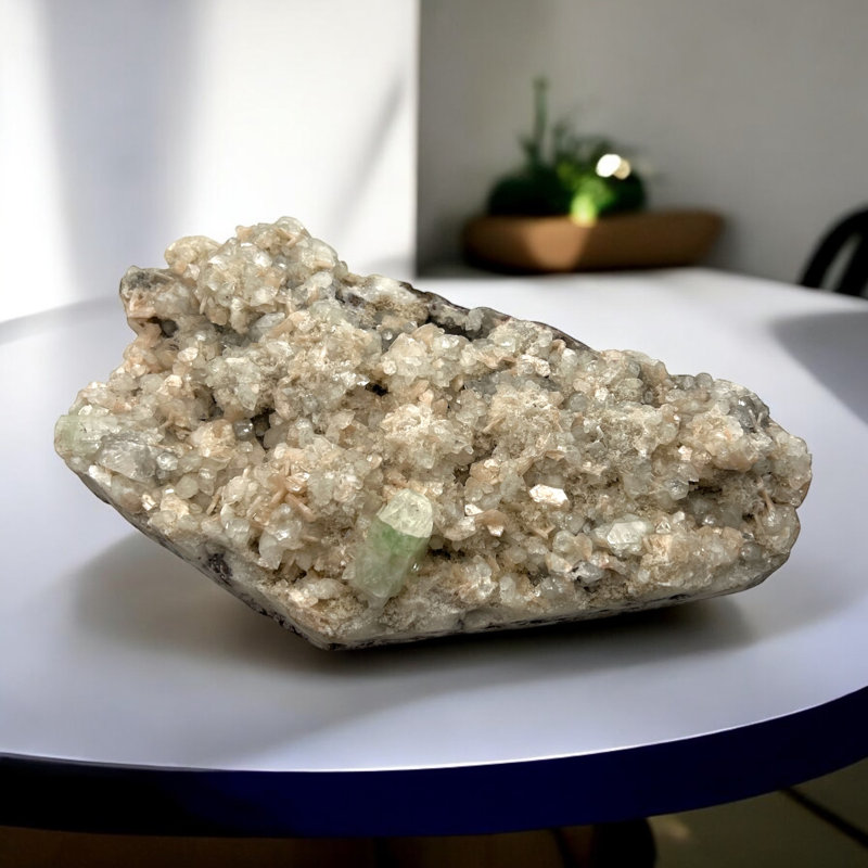 Auspicious Green Apophyllite Crystal