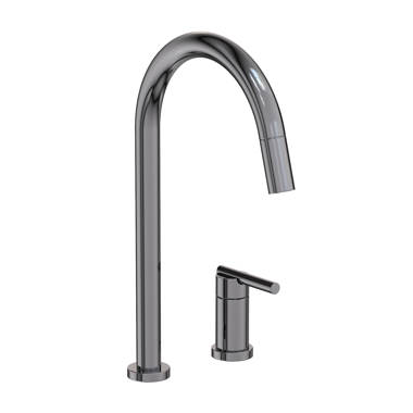 Newport Brass Pull down Single Handle Kitchen Faucet with Deck Plate