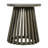 Round Wood Coffee Table In Grey, 17.57 - Inch Height, Suitable For Balcony Relaxation Outdoor Tall, Build, Fits Lounge Chairs