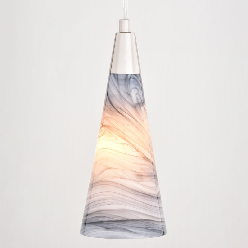 Milano 1 - Light Cone Pendant, Satin Nickel
