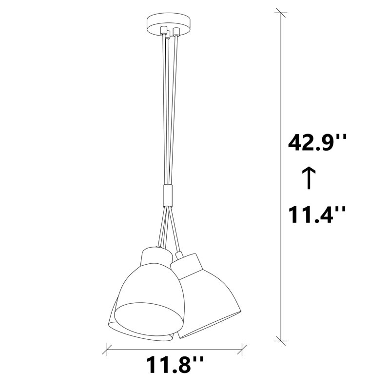 Luminaire suspendu en cuivre 3 lumières Zealan