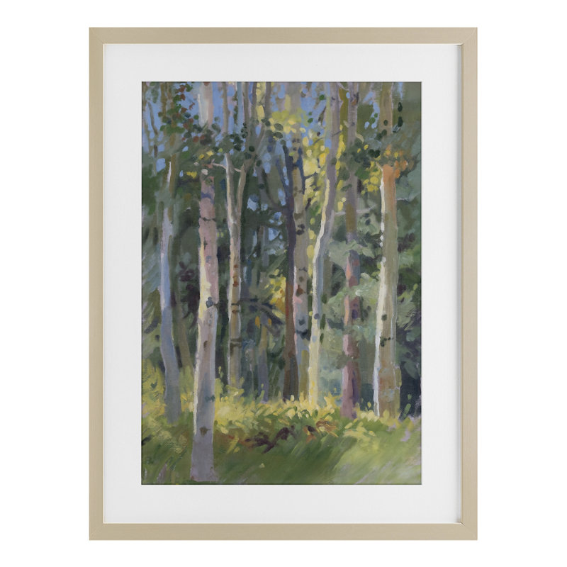 «Hidden Path Forest Trees», reproduction encadrée sous verre, conception par Christine Debrosky, H 20 po x l 14 po