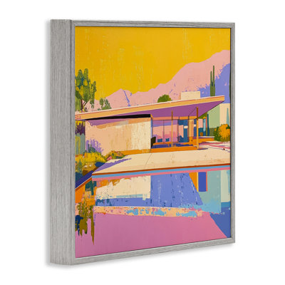 Vivid Case Study House Framed Giclee, design by Walker Noble