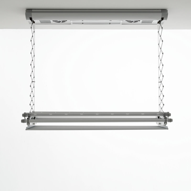 Steel Foldable Wall-Mounted Drying Rack, 130cm H x 38cm W x 17cm D