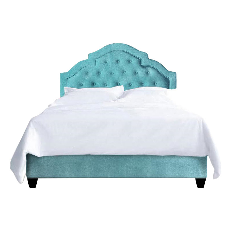 Sheila Upholstered Bed, Full, Turquoise