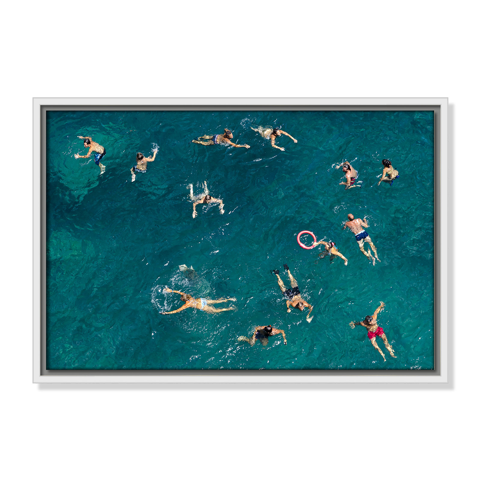 Tonti - Photograph Print, White Framed Canvas, 13.5" H x 19.5" W x 2" D