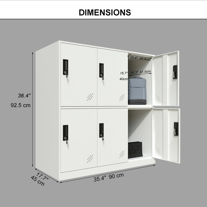 Metal 90cm Storage Cabinet with Handle