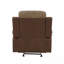 Fauteuil inclinable en microfibre brun - Fauteuil oscillant, détails capitonnés, accoudoirs moelleux, structure en bois massif