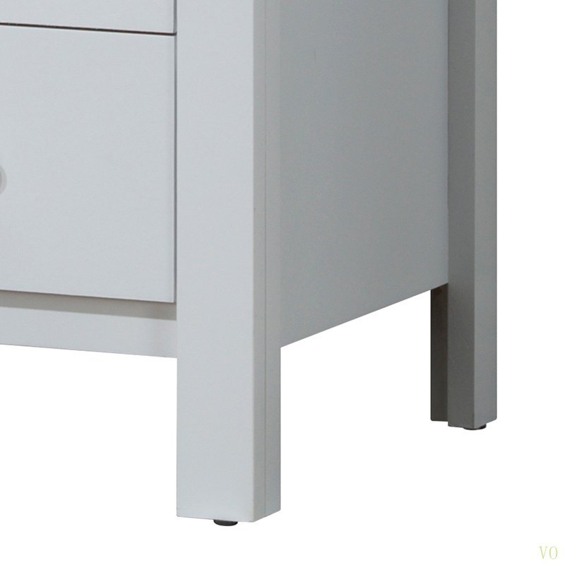 Elegant  Transitional Media Chest, White