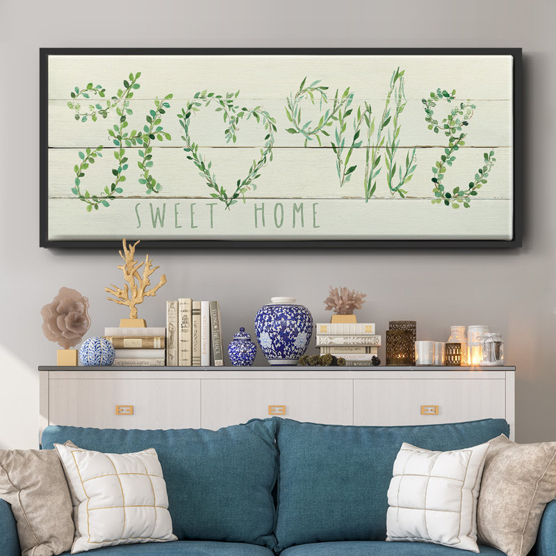 Shiplap Vines Home - Toile encadrée, H 20 po x l 50 po