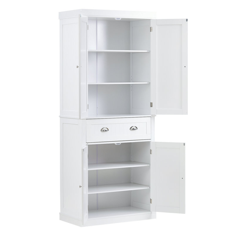 Armoire de rangement pour garde-manger 72 po, armoires utilitaires autoportantes avec portes
