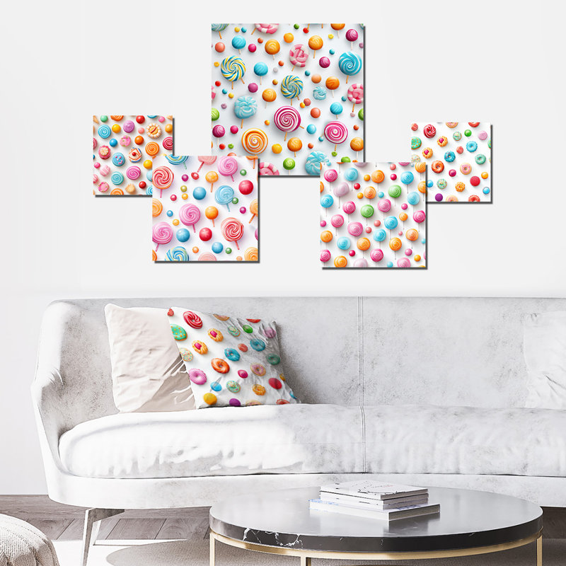Ensemble d'art coloré et coloré Popart For Kitchen I - nourriture et boissons