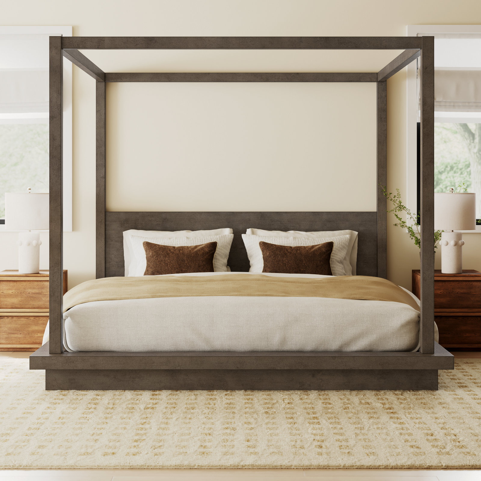 Brooks Solid Wood Canopy Bed, California King