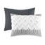Housse de couette pour très grand lit / très grand lit, coton chenille, style, fermeture à boutons, 4 attaches d'angle, coton lavable à la machine avec chenille, imprimé, lavable à boutons et 2 taies décoratives