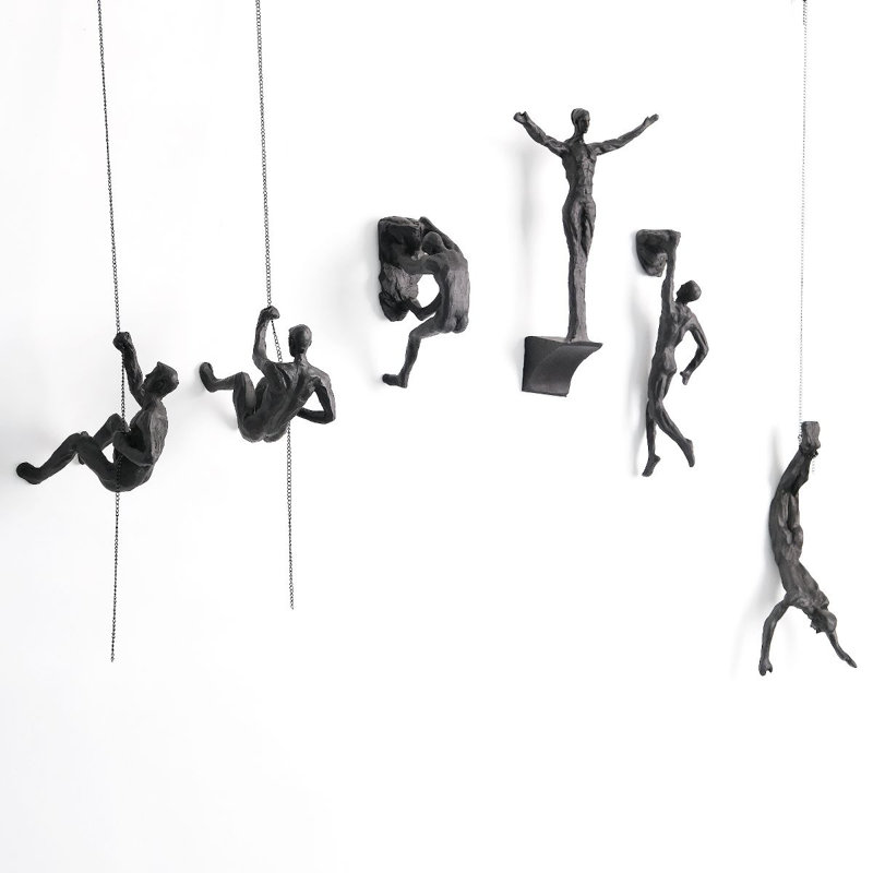 Ensemble de 6 grandes sculptures murales d'escalade