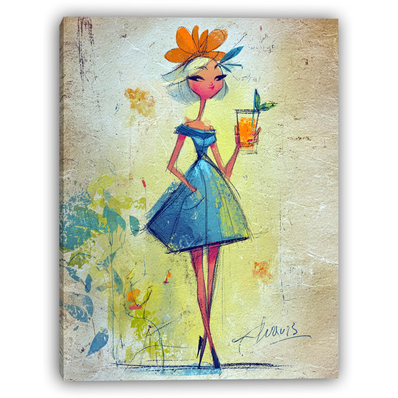 Art floral sur toile tendue, H 36 po x l 24 po