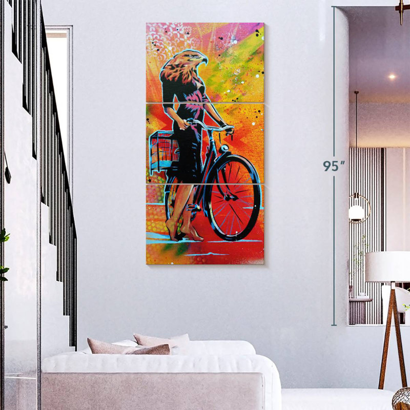 Cycle Roaring, 75" H x 36" W