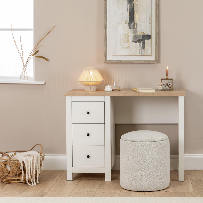 Maryhannah Dressing Table with Mirror, Alabaster White