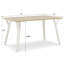 Ensemble de salle à manger 5 pièces en bois blanc et naturel avec table Windsor et 4 chaises Windsor