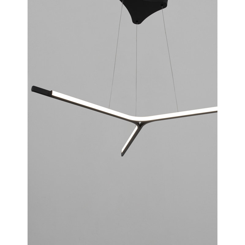 3 - Light Black LED Unique/Statement Pendant