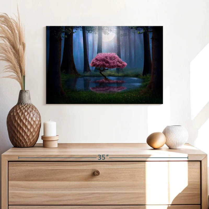 Kelan Enchanted Pink Tree, 8" H x 12" W