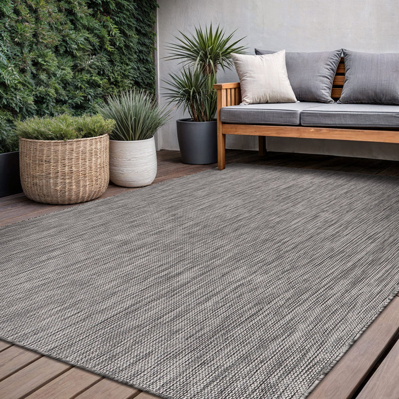 Gray Indoor/Outdoor Rug, Rectangle 8' x 10'