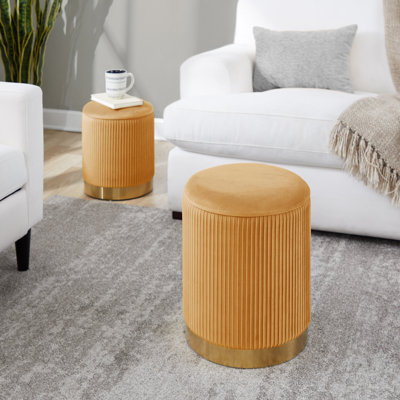 Callum Velvet Ottoman