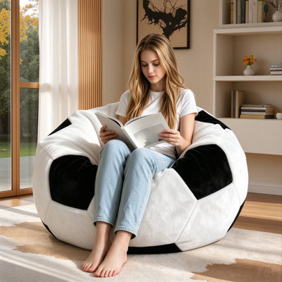 Fauteuil à billes avec repose-pieds, canapé pour salon