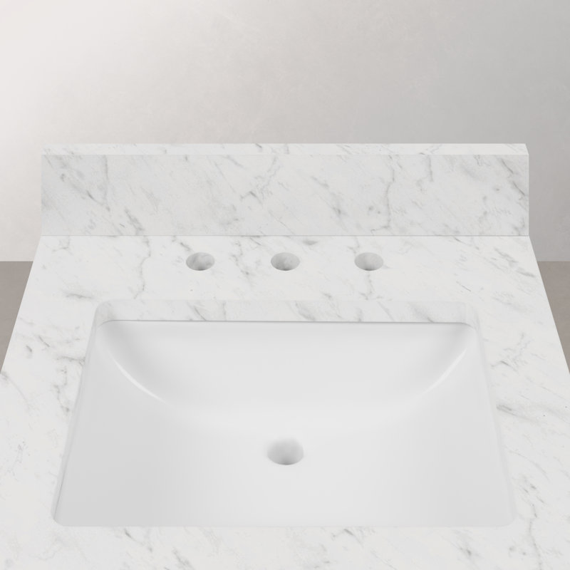 Ensemble de meuble-lavabo simple 24 po Minnetrista, Blanc pur, Chrome chrome