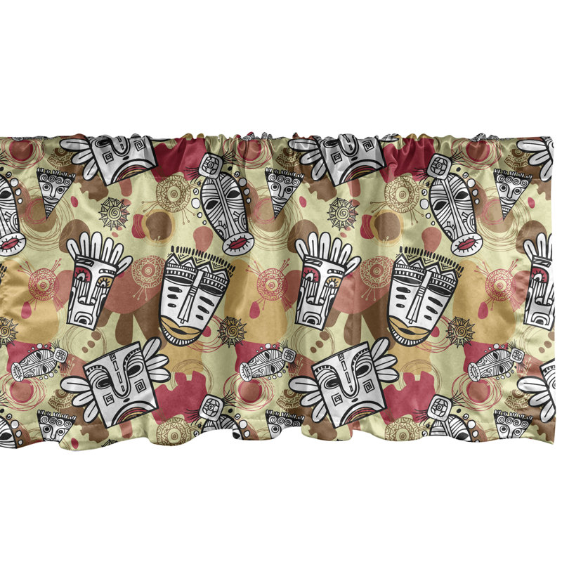 Ensemble de 2 cantonnières Ambesonne Tribal, L 54 po x L 12 po