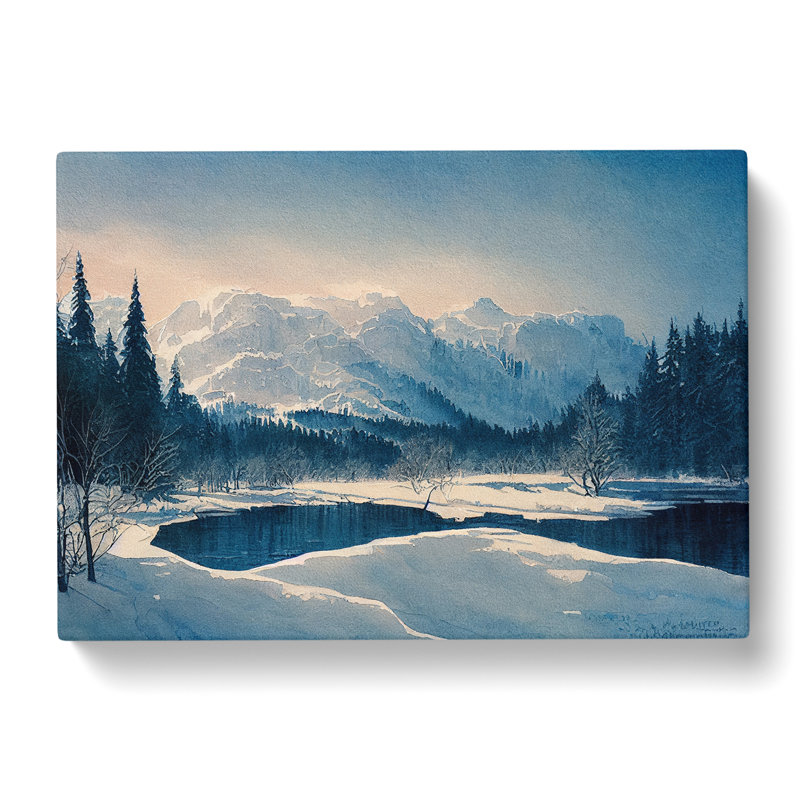 Winter Mountain Landscape Vol.1 - Wrapped Canvas, 35cm H x 50cm W x 3cm D