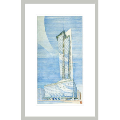 «Rogers Lacy Hotel Dallas TX (project)» par Frank Lloyd Wright, impression giclée encadrée